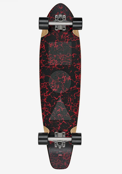 Skateboard Globe The All-Time 35" Longboard - Red Marble Stack / Jual Cruiser Globe
