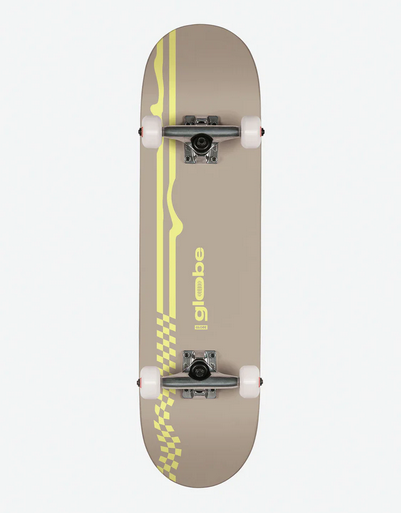 Skateboard Globe Kids Racer Micro 6.5" Complete - Fog/Hyper Green / Jual Skateboard Micro Fullset Globe