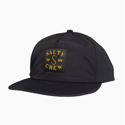 Salty Crew Clubhouse Unstructured 5 Panel Cap - Black / Topi Salty Crew | Men's Fishing Clothing - Salty Crew Indonesia