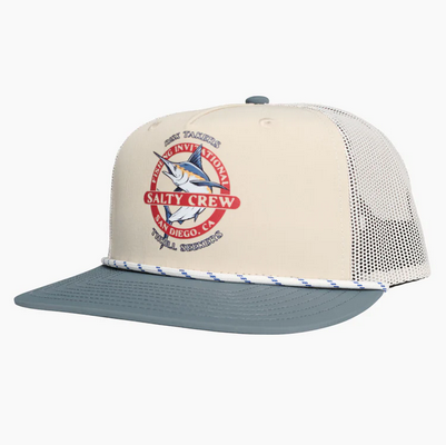 Salty Crew Interclub Trucker Cap - Natural/Slate / Topi Salty Crew | Men's Fishing Clothing - Salty Crew Indonesia