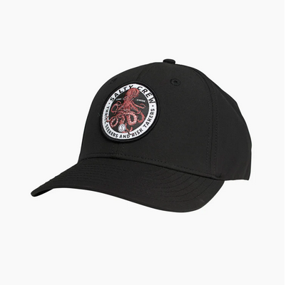Salty Crew Deep Reach Elastic 6 Panel Cap - Black / Topi Salty Crew | Men's Fishing Clothing - Salty Crew Indonesia