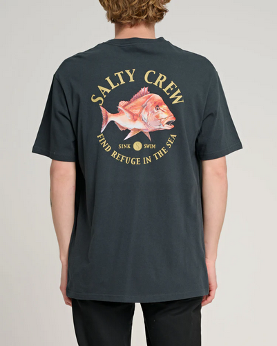 Salty Crew Snap Attack S/s Tee Coal / Jual Baju Kaos Salty Crew | Men's Fishing Clothing - Salty Crew Indonesia