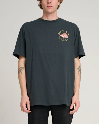 Salty Crew Snap Attack S/s Tee Coal / Jual Baju Kaos Salty Crew | Men's Fishing Clothing - Salty Crew Indonesia