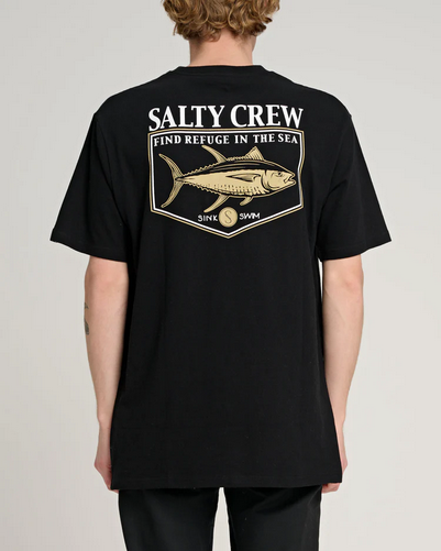Fishing T-shirt - Salty Crew Angler S/s Tee Black /Jual Baju Kaos Mancing Salty Crew | Men's Fishing Clothing - Salty Crew Indonesia