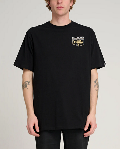 Fishing T-shirt - Salty Crew Angler S/s Tee Black /Jual Baju Kaos Mancing Salty Crew | Men's Fishing Clothing - Salty Crew Indonesia
