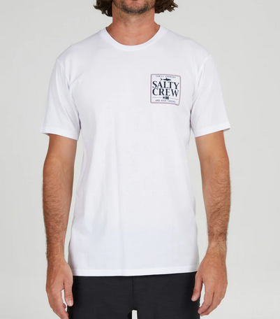 Fishing T-shirt - Salty Crew Coaster S/s Tee White / Jual Baju Kaos Mancing Salty Crew | Men's Fishing Clothing - Salty Crew Indonesia