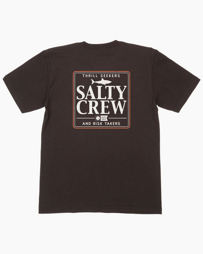 Fishing T-shirt - Salty Crew Coaster S/s Tee Black / Jual Baju Kaos Mancing Salty Crew | Men's Fishing Clothing - Salty Crew Indonesia