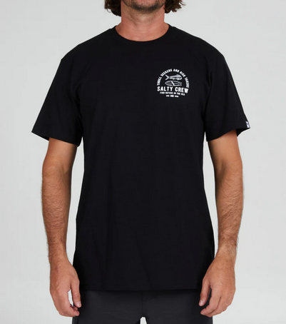 Fishing T-shirt - Salty Crew Lateral Line S/s Tee Black / Jual Baju Kaos Mancing Salty Crew | Men's Fishing Clothing - Salty Crew Indonesia