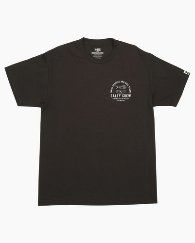 Fishing T-shirt - Salty Crew Lateral Line S/s Tee Black / Jual Baju Kaos Mancing Salty Crew | Men's Fishing Clothing - Salty Crew Indonesia