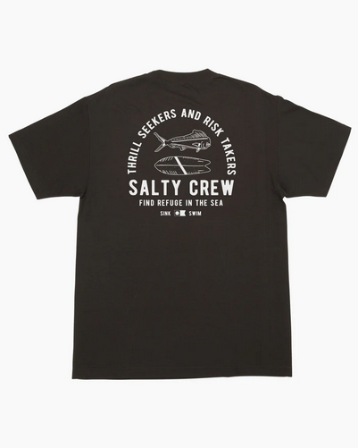 Fishing T-shirt - Salty Crew Lateral Line S/s Tee Black / Jual Baju Kaos Mancing Salty Crew | Men's Fishing Clothing - Salty Crew Indonesia