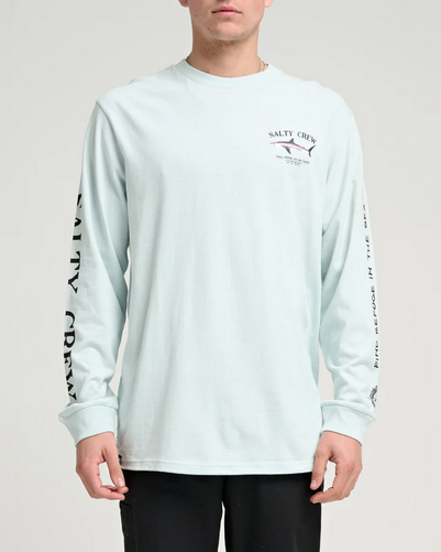 Salty Crew Bruce Longsleeve Tee Ice Blue / Jual Baju Kaos Salty Crew | Men's Fishing Clothing - Salty Crew Indonesia