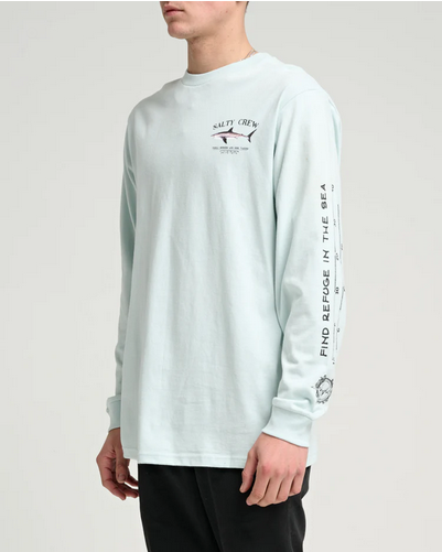 Salty Crew Bruce Longsleeve Tee Ice Blue / Jual Baju Kaos Salty Crew | Men's Fishing Clothing - Salty Crew Indonesia