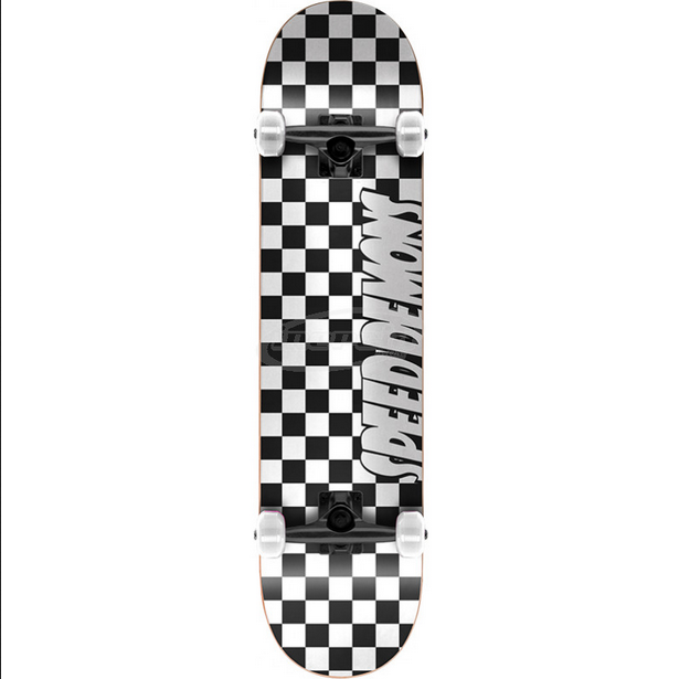 Skateboard Speed Demons Checkers Black/White Mini 7.25" Complete / Jual Skateboard Fullset Indonesia