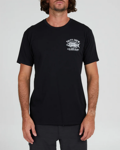 Fishing T-shirt - Salty Crew Cut Above S/s Tee Black / Jual Baju Kaos Mancing Salty Crew | Men's Fishing Clothing - Salty Crew Indonesia