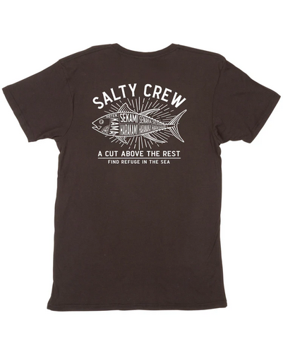 Fishing T-shirt - Salty Crew Cut Above S/s Tee Black / Jual Baju Kaos Mancing Salty Crew | Men's Fishing Clothing - Salty Crew Indonesia