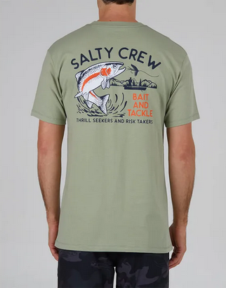 Fishing T-shirt - Salty Crew Fly Trap S/s Tee Sage Green / Jual Baju Kaos Mancing Salty Crew | Men's Fishing Clothing - Salty Crew Indonesia