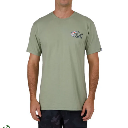 Fishing T-shirt - Salty Crew Fly Trap S/s Tee Sage Green / Jual Baju Kaos Mancing Salty Crew | Men's Fishing Clothing - Salty Crew Indonesia