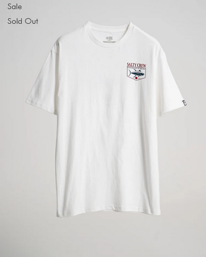 Fishing T-shirt - Salty Crew Angler S/s Tee White / Jual Baju Kaos Mancing Salty Crew | Men's Fishing Clothing - Salty Crew Indonesia