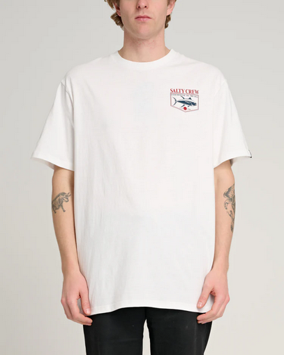 Fishing T-shirt - Salty Crew Angler S/s Tee White / Jual Baju Kaos Mancing Salty Crew | Men's Fishing Clothing - Salty Crew Indonesia