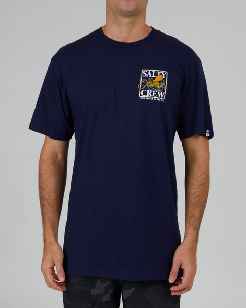 Fishing T-shirt - Salty Crew Ink Slinger S/s Tee Navy / Jual Baju Kaos Mancing Salty Crew | Men's Fishing Clothing - Salty Crew Indonesia