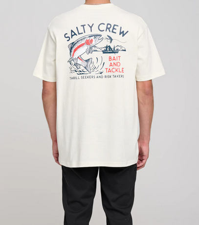 Fishing T-shirt - Salty Crew Fly Trap S/s Tee Ivory / Jual Baju Kaos Mancing Salty Crew | Men's Fishing Clothing - Salty Crew Indonesia