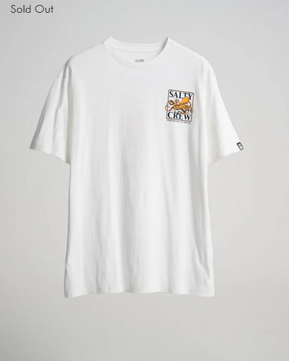 Fishing T-shirt - Salty Crew Ink Slinger S/s Tee White / Jual Baju Kaos Mancing Salty Crew | Men's Fishing Clothing - Salty Crew Indonesia