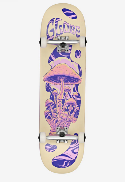 Globe G1 Mind Expansion 8.5" Complete Skateboard - Off-White/Purple / Fullset Globe Indonesia