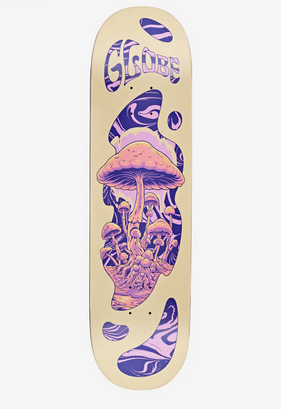 Globe G1 Mind Expansion 8.5" Skateboard Deck - Off-White/Purple / Papan Skate Globe Indonesia