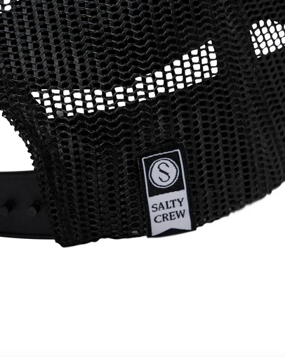 Salty Crew Tailgate Retro Trucker Cap - Black / Topi Salty Crew | Men's Fishing Clothing - Salty Crew Indonesia