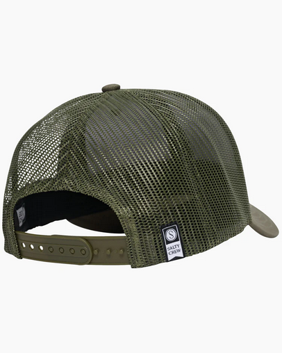 Salty Crew Tailgate Retro Trucker Cap - Olive / Topi Salty Crew | Men's Fishing Clothing - Salty Crew Indonesia