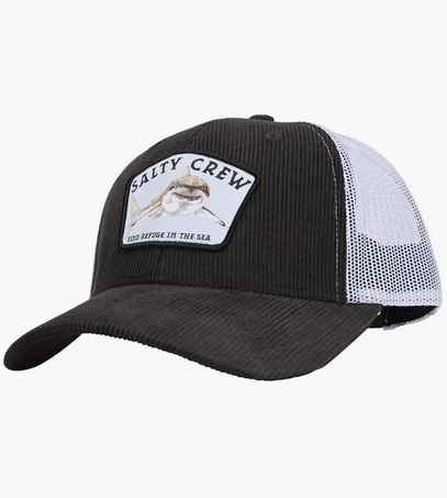 Salty Crew Lurking Retro Trucker Cap - Black / Topi Salty Crew | Men's Fishing Clothing - Salty Crew Indonesia