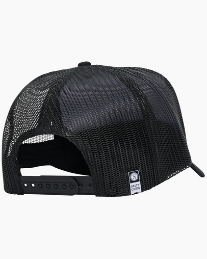 Salty Crew Wahoo Stamp 5 Panel Cap - Black / Topi Salty Crew | Men's Fishing Clothing - Salty Crew Indonesia
