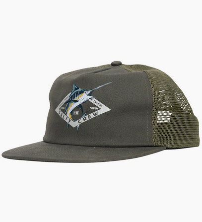 Salty Crew Diamond 5 Panel Cap - Hunter Green / Topi Salty Crew | Men's Fishing Clothing - Salty Crew Indonesia