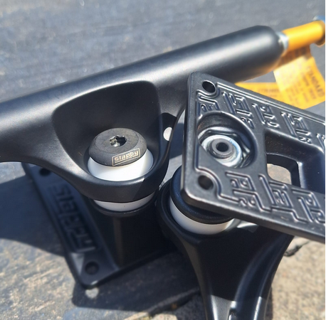 Skateboard Trucks - Slappy Lights ST1 Inverted Hollow Ultra Low Kingpin Matte Black 9.0" (set of 2 trucks)