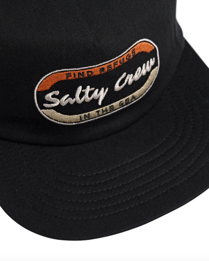 Salty Crew Capsule 5 Panel Cap - Black / Topi Salty Crew | Men's Fishing Clothing - Salty Crew Indonesia