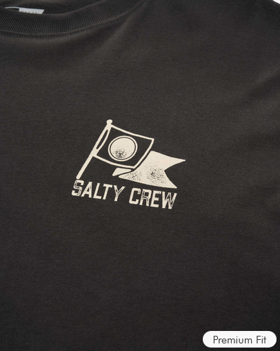 Fishing T-shirt - Salty Crew Flag Day S/s Tee Black / Baju Kaos Mancing Salty Crew | Men's Fishing Clothing - Salty Crew Indonesia