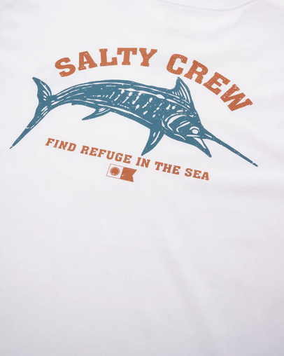 Fishing T-shirt - Salty Crew Bill Fish S/s Tee White / Baju Kaos Mancing Salty Crew | Men's Fishing Clothing - Salty Crew Indonesia