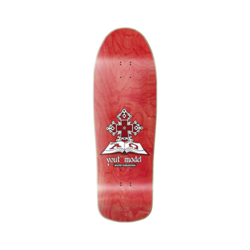 Skateboard Deck World Industries Jef Hartsel Yout Model - White 9.4375" / Papan Skate Reissue World Industries