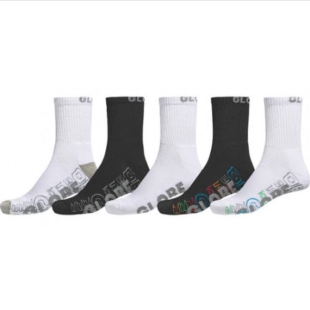 Kaos Kaki Globe Kids Calvin Crew Socks Assorted - 5 pack Kids Size 2 - 8 / Jual Kaos Kaki Globe Indonesia