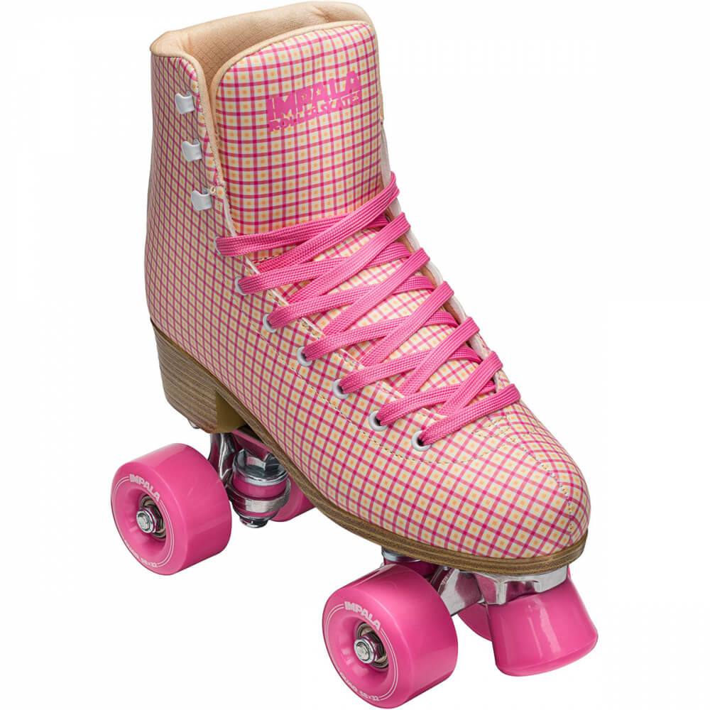 Impala Roller Skates Indonesia - Pink Tartan Roller Skate / Sepatu Roda Quad Rollerkates