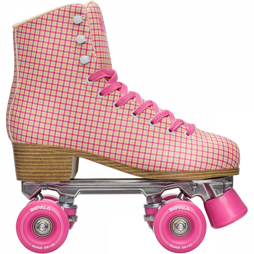 Impala Roller Skates Indonesia - Pink Tartan Roller Skate / Sepatu Roda Quad Rollerkates