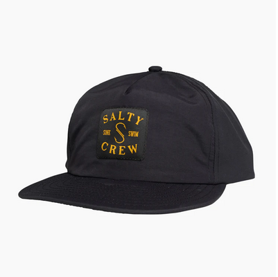 Salty Crew Clubhouse Unstructured 5 Panel Cap - Black /  Topi Salty Crew