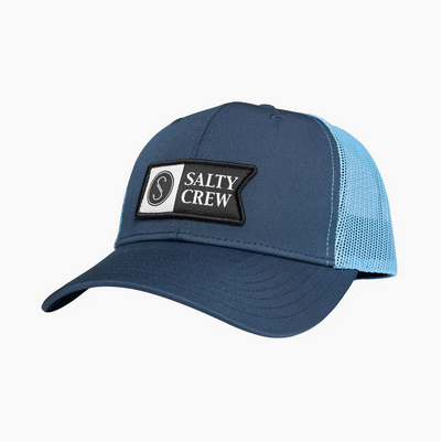Salty Crew Pinnacle 2 Retro Trucker Cap  - Slate Blue /  Topi Salty Crew