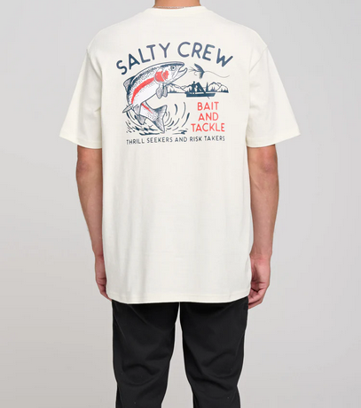 Fishing T-shirt - Salty Crew Fly Trap S/s Tee Ivory / Jual Baju Kaos Mancing Salty Crew  |  Men's Fishing Clothing - Salty Crew Indonesia