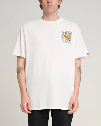 Fishing T-shirt - Salty Crew Ink Slinger S/s Tee White / Jual Baju Kaos Mancing Salty Crew  |  Men's Fishing Clothing - Salty Crew Indonesia