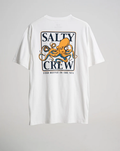 Fishing T-shirt - Salty Crew Ink Slinger S/s Tee White / Jual Baju Kaos Mancing Salty Crew  |  Men's Fishing Clothing - Salty Crew Indonesia