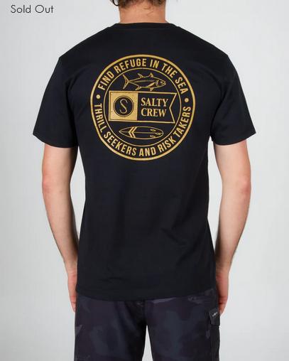 Fishing T-shirt - Salty Crew Legends S/s Tee Black / Jual Baju Kaos Mancing Salty Crew  |  Men's Fishing Clothing - Salty Crew Indonesia