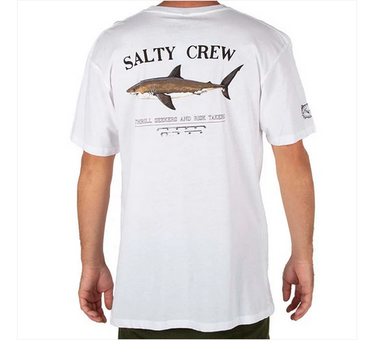 Fishing T-shirt - Salty Crew Bruce S/s Tee White / Jual Baju Kaos Mancing Salty Crew  |  Men's Fishing Clothing - Salty Crew Indonesia