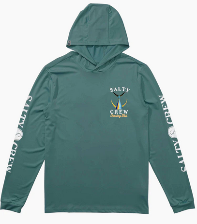 Salty Crew Tailed Hooded Longsleeve Sunshirt Hydro - UV Protection  |  Men's Fishing Clothing - Salty Crew Indonesia