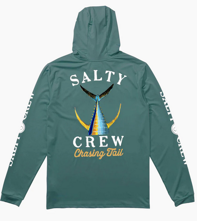 Salty Crew Tailed Hooded Longsleeve Sunshirt Hydro - UV Protection  |  Men's Fishing Clothing - Salty Crew Indonesia